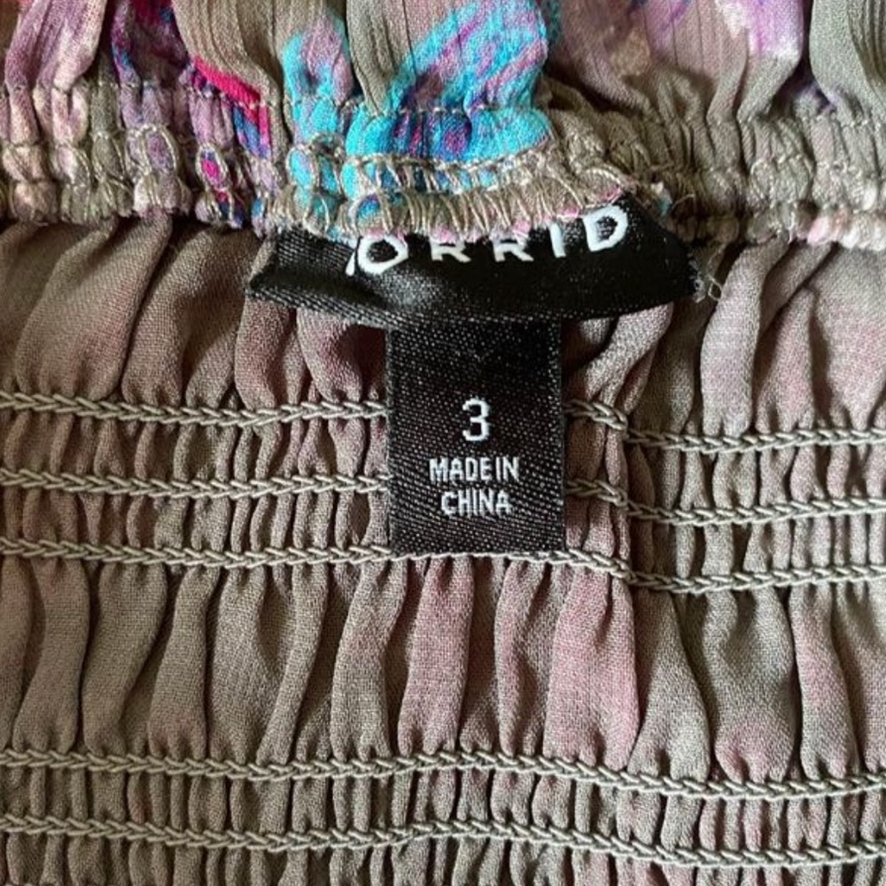 3x Off Shoulder Floral Top Torrid - Picture 4 of 4